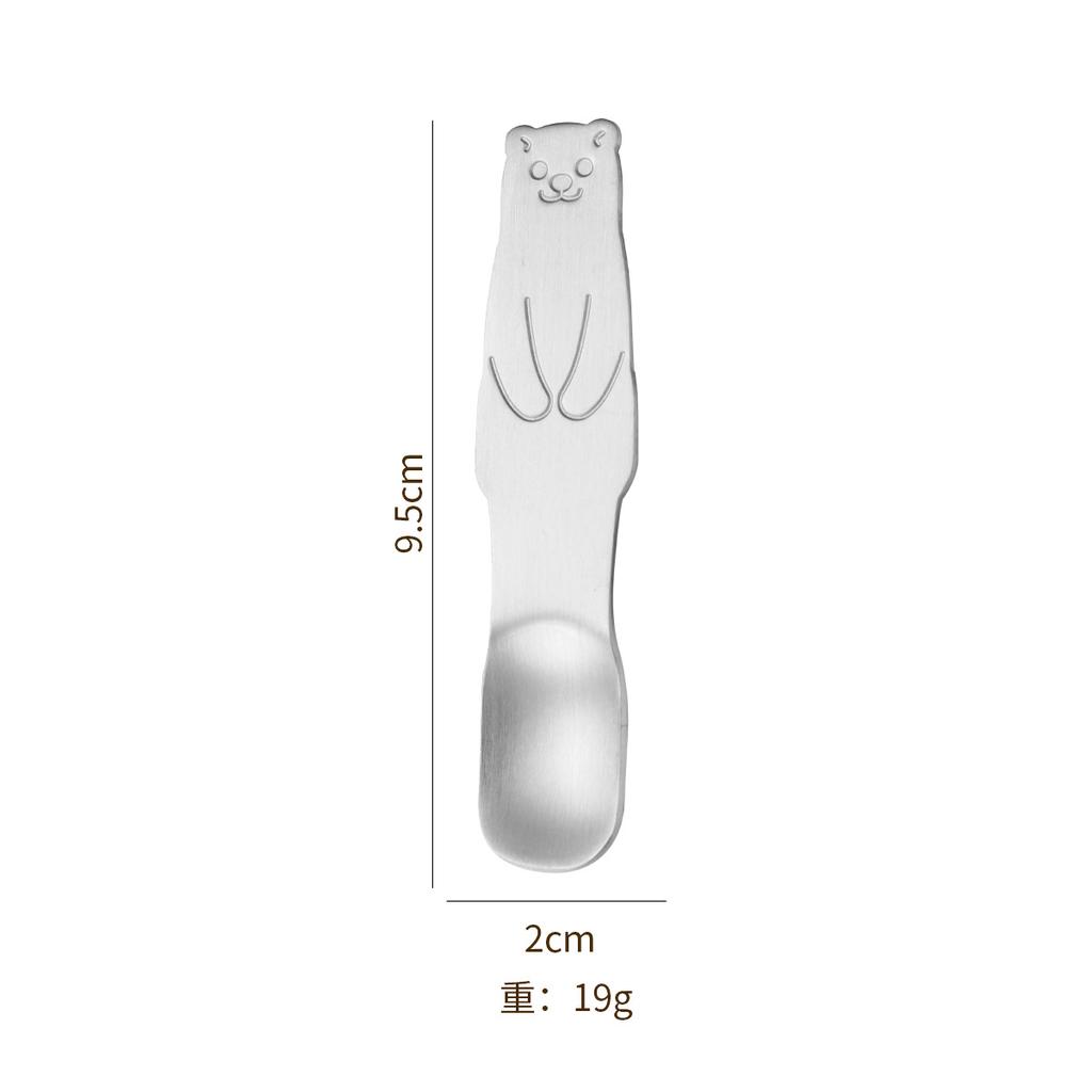 304 Stainless Steel, Ice Cream Spoon, Teddy Bear Cake Spoon, Ice Cream Spoon, Jelly Dessert Spoon, Seasoning Spoon