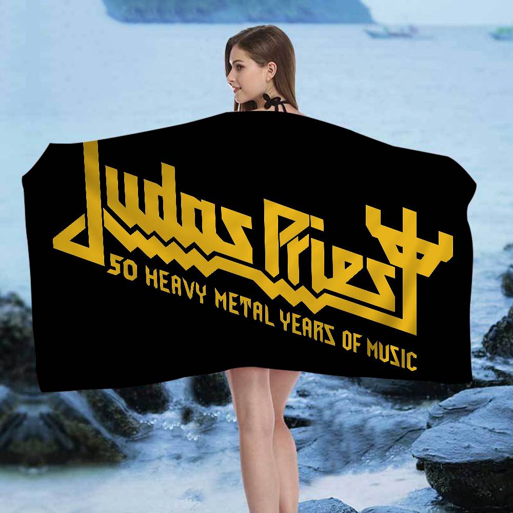 J-Judas P-Priest ROCK BAND Bath Towel Microfiber Soft Water Absorbing Breathable For Girl Kids Decorative Cartoon Beach Towel