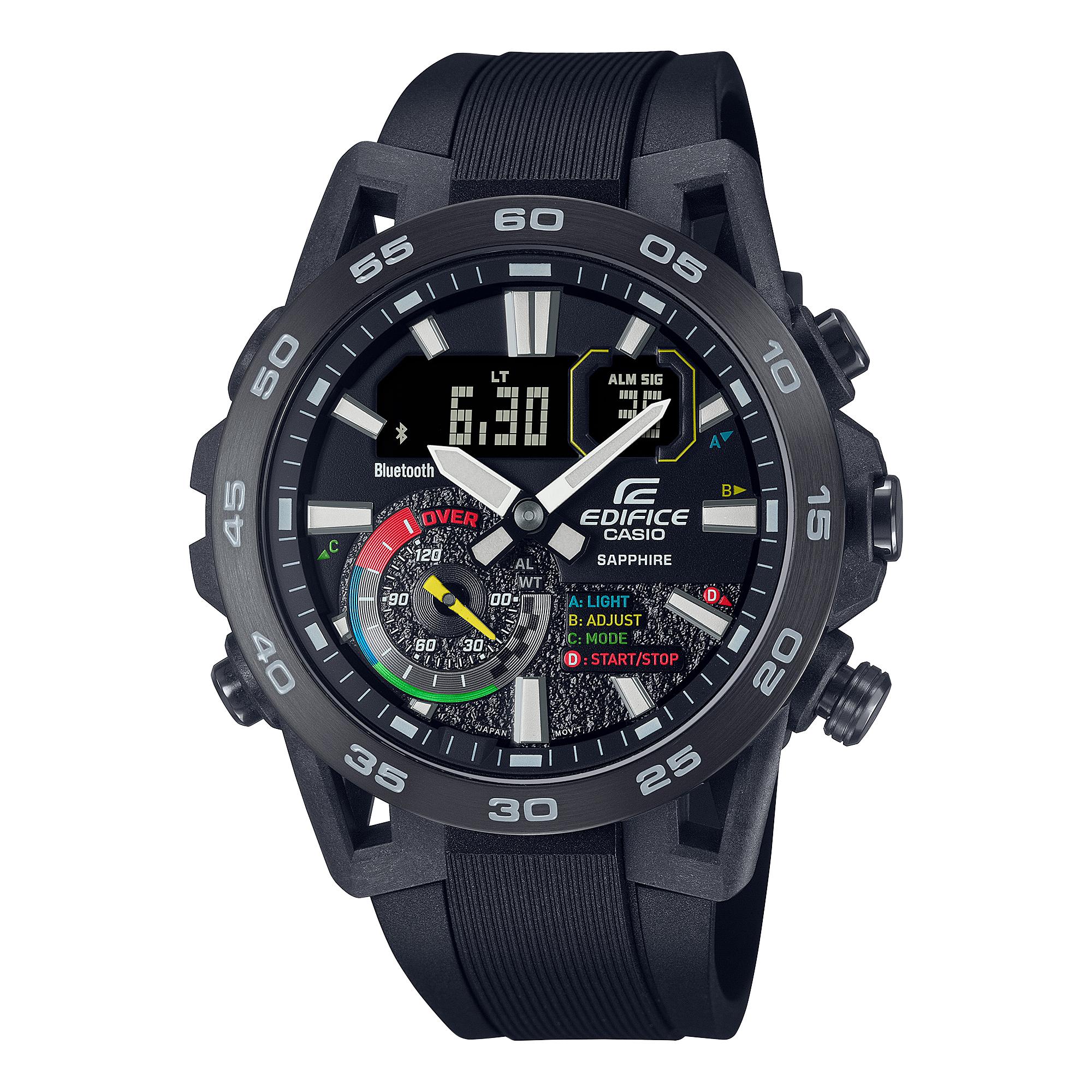 Casio Edifice Men s Stainless Steel 100M Water Resistant Quartz Watch ECB-40YMP-1A