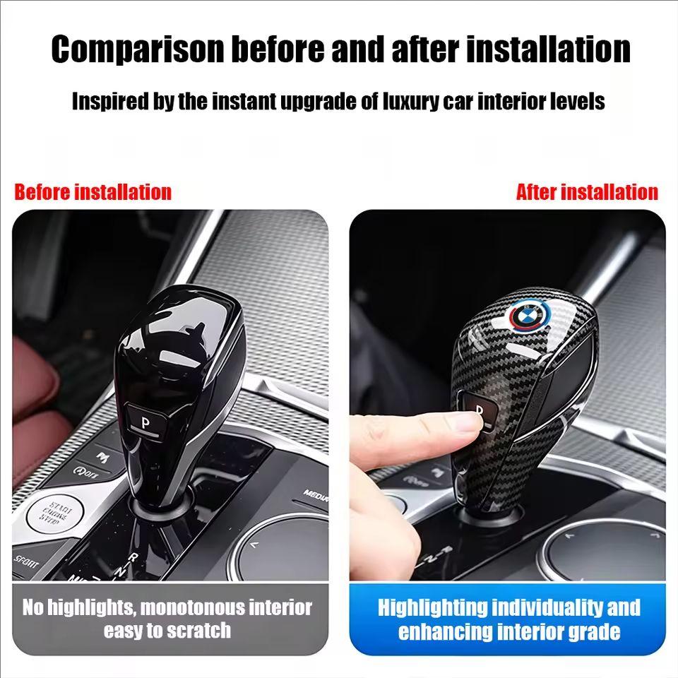 CTCE1 ABS Carbon Fiber Center Console Gear Shift Knob Trim Cover Accessories Stickers For BMW G80 G06 G07 G42 G14 G15 G16 F82 F20 F21