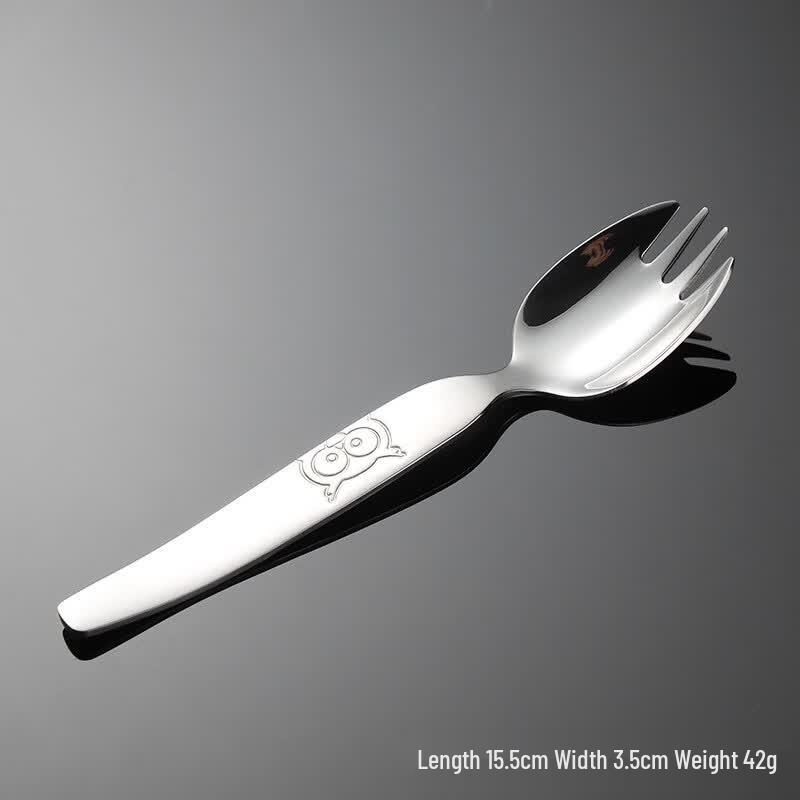 Qianxing Stainless Steel Cartoon Owl Kids  Feeding Forks