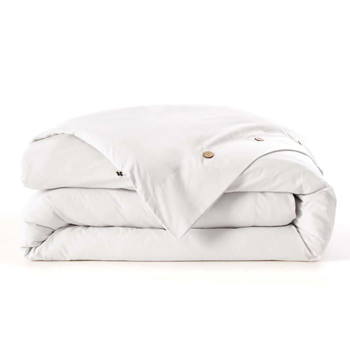 Housse de couette en percale 240 x 260 cm blanc chantilly Perrine