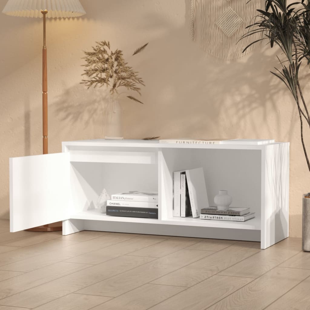 TV Cabinet White 90 x 35 x 40 cm Particleboard