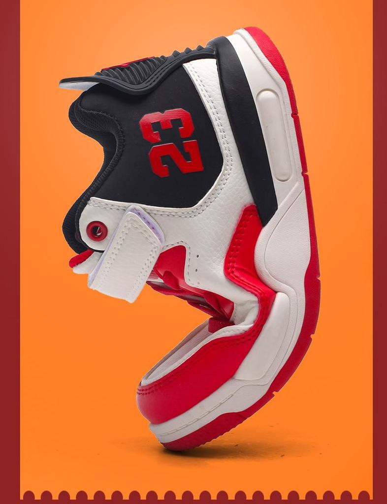 Boys' High-Top Leather Basketball Shoes - 2025 Winter Collection for Primary & Older Students