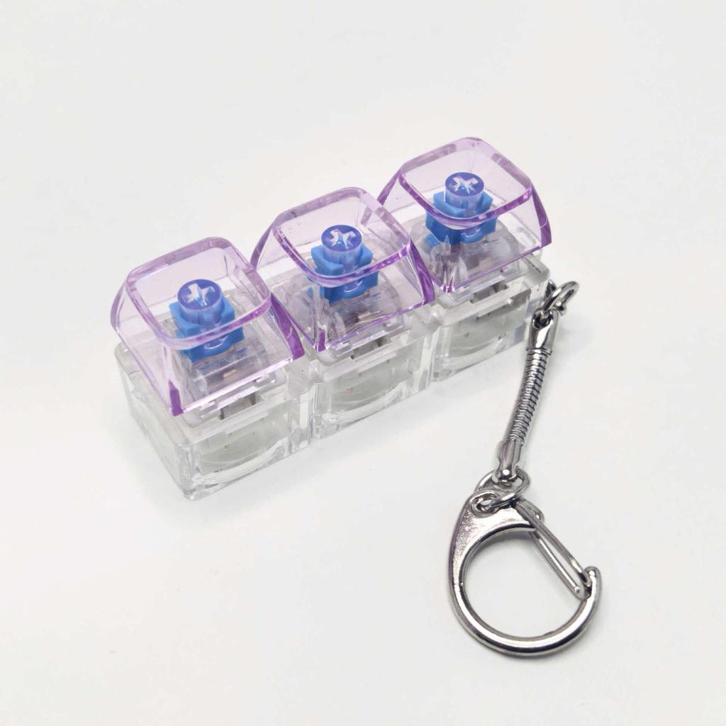 Cross-Border High-Clarity PC Mechanical Switch Tester Keychain - 3.4-Key Squeeze Fun Decompression Pendant