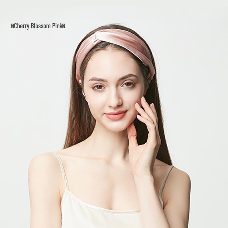 19 Momme Double Layer Silk Headband - 100% Mulberry Silk Hairband for Women, Perfect for Face Washing and Hair Styling