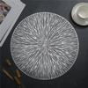 Round Firework Shape PVC Placemat Hollow Table Mats Coaster Pads Heat-Resistant Wipeable Waterproof Anti-Slip Pad Home Decor