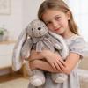 Huggable Plush Bunny Toy Stuffed Plaid Bow Rabbit Plushie Simulation Animal Doll Home Living Room Bedroom Decoration Birthday Gift