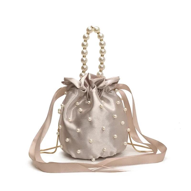 Fashion Beading Design Sweet Shoulder Bags Hot Sale Exquisite Versatile Crossbody Bags Elegant String Light Luxury Ladies Bag