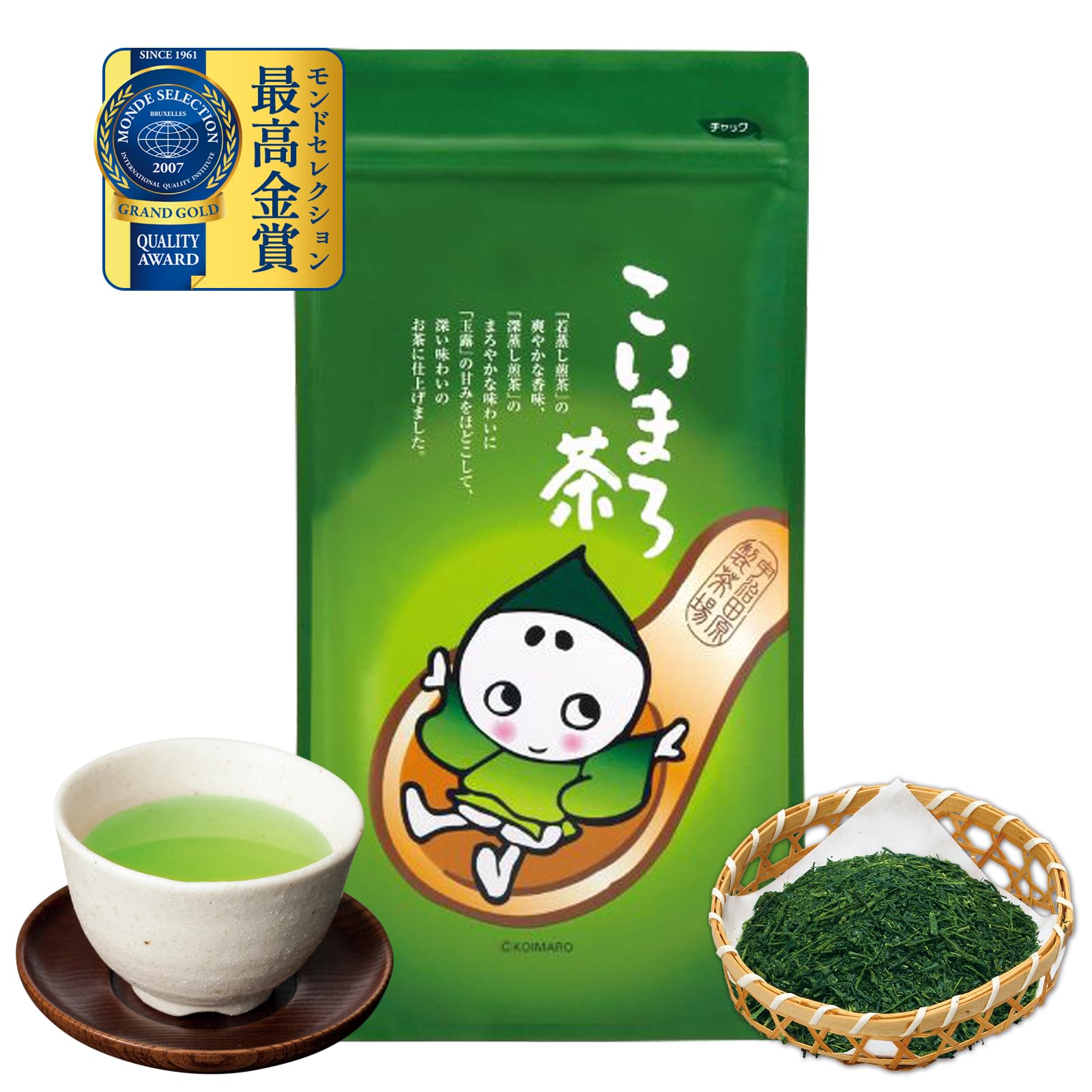 Selection Award Kyoto Ujitawara Tea Factory Koimaro Japanese Tea and Sencha Blended with Uji Tea Green Japanese 21555 [Monde Winner] Tea, 240g,