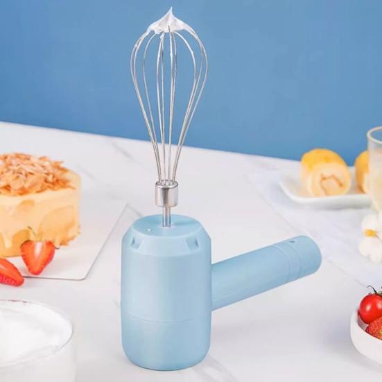 Cordless Electric Egg Beater Handheld Mixer 3-Speed Control USB Rechargeable Blender for Baking Pancake Portable Whisk Beaters