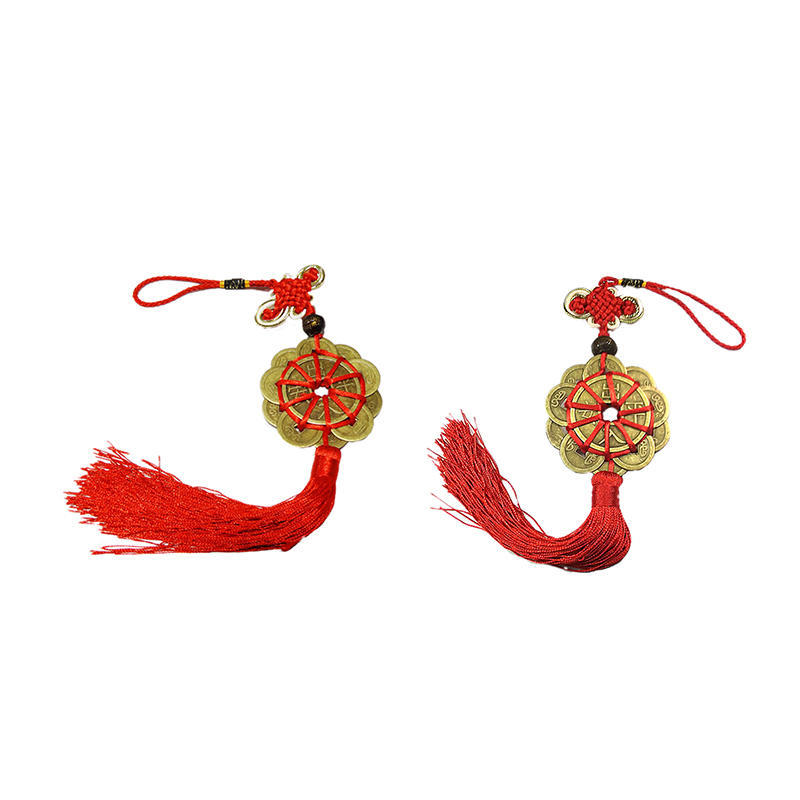 Feng Shui Mystic Knot 10 kinesiska lyckomynt botar Hem Karriär Hälsa rikedom