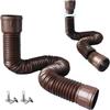 PE Rain Gutter Downspout Extensions Retractable Rainwater Drainage Drain Downspout Flexible Freeze Proof Extender Connector