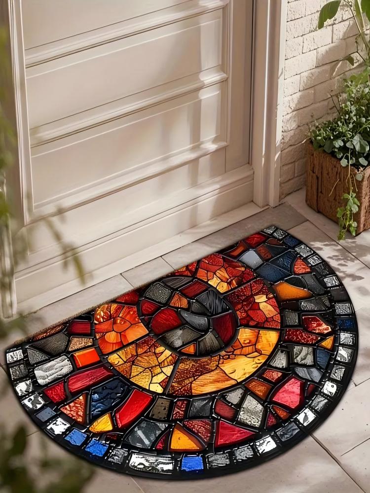 

Artificial Flower Brick Doormat Noise Reduction Anti-Slip Bathroom Mat Entrance Hallway Carpet Retro Home Decor 40X60CM(1.3X2FT