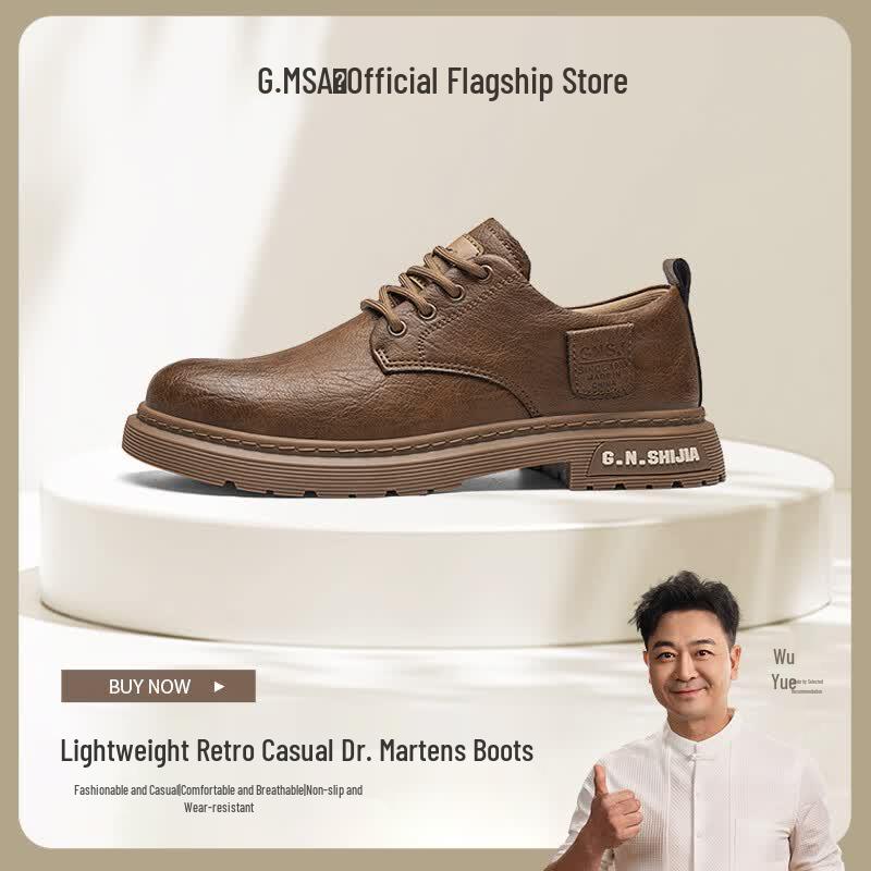 Gongniu Shijia Men s Casual Leather Martin Work Boots 38