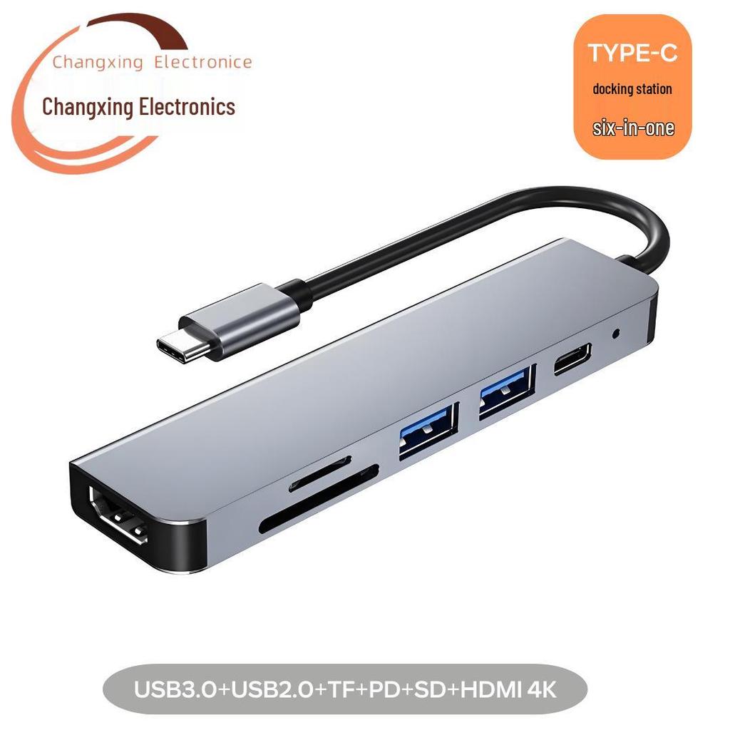 8-in-1 Type-C Hub: Multifunctional Card Reader & USB Network Expansion Dock