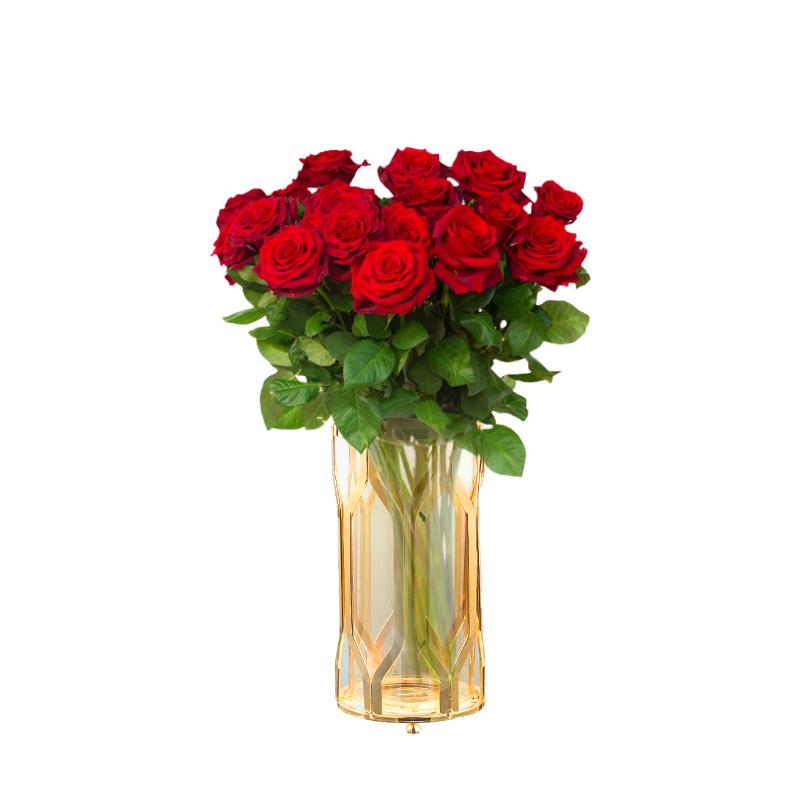 1 Stück Glasvase Blumenarrangement Galvanisierte Ornamente Eisen Glasvase Hydrokultur