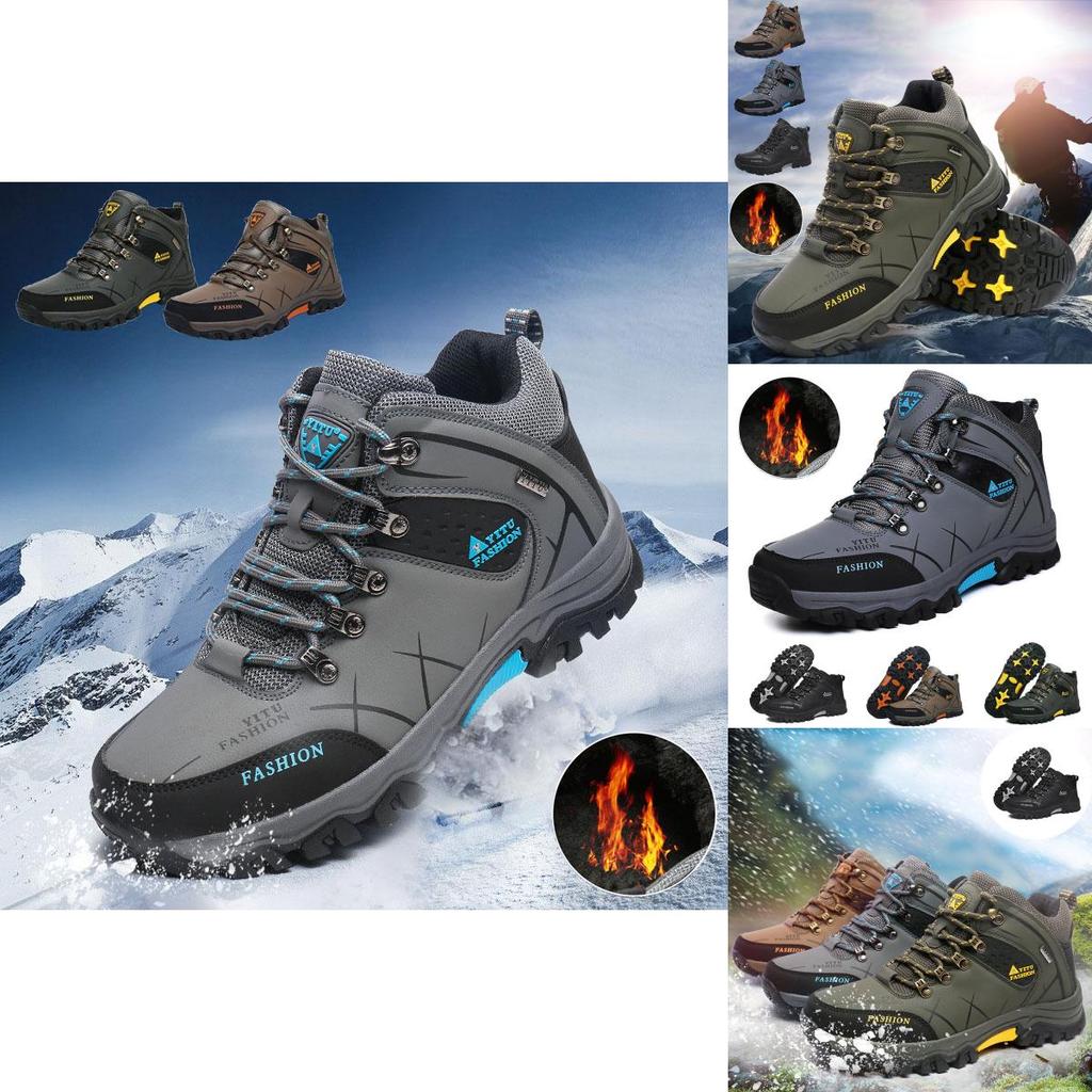 Men's Winter Snow Boots Warm And Waterproof Hiking Shoes With Elegant Look
