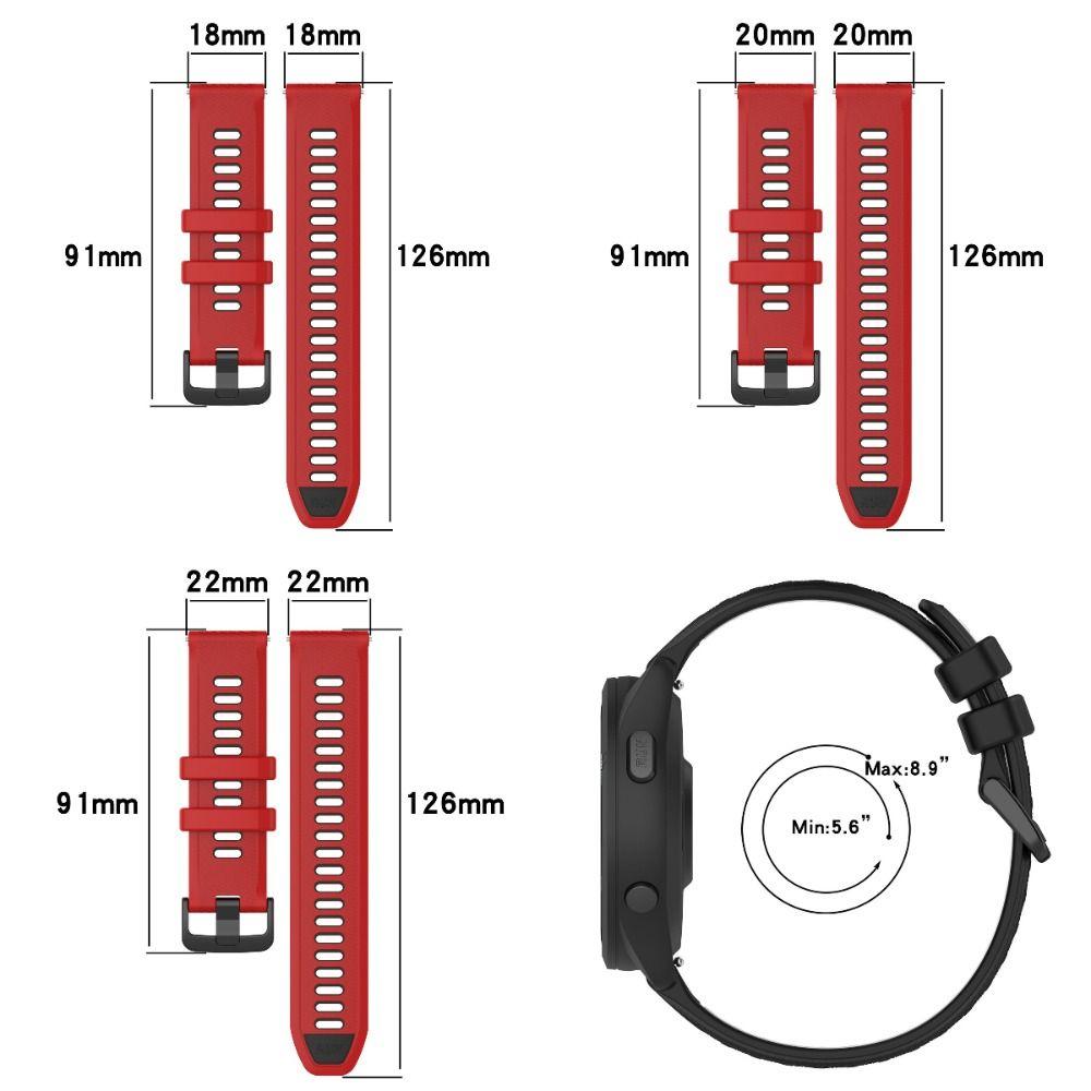 18/20/22mm Silikon-Uhrenarmband für Garmin Vivoactive 5/6/Venu 3/255S/265S Uhr Zubehör