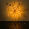New Year Decor Hollow Out Star Hanging Pendants Paper Eid Mubarak Christmas Light Cover Window Grille Light Home Decorations