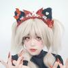 Handmade Gothic Lolita Cat Ear Headband With Bow Hairband Women Sweet Punk Style