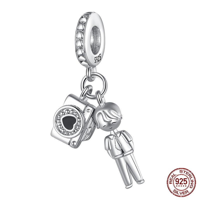 New In Real Copper Boys And Girls Bicycle Charms Beads Fit Qikaola Original Bracelets Fine Diy Jewelry Making