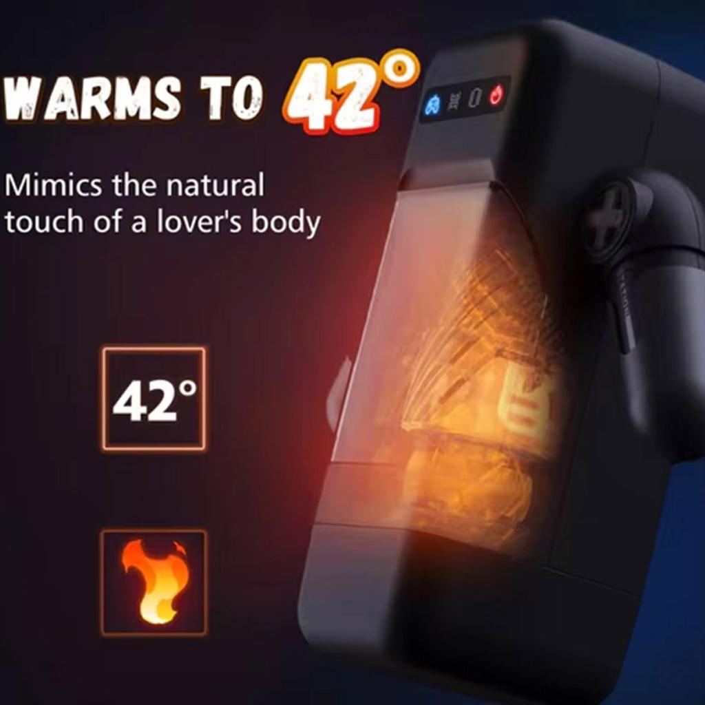 Automatischer Heizroboter, Masturbationsbecher-Spiel für Männer, Stoßvibrator, echter Vagina-Sauger, männlicher Masturbator mit Telefonhalter