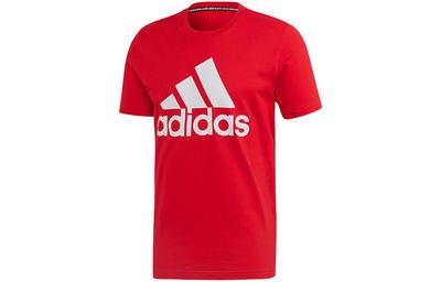 T Shirts Men's Red Crew Neck Moderate Straight Fit FL3943