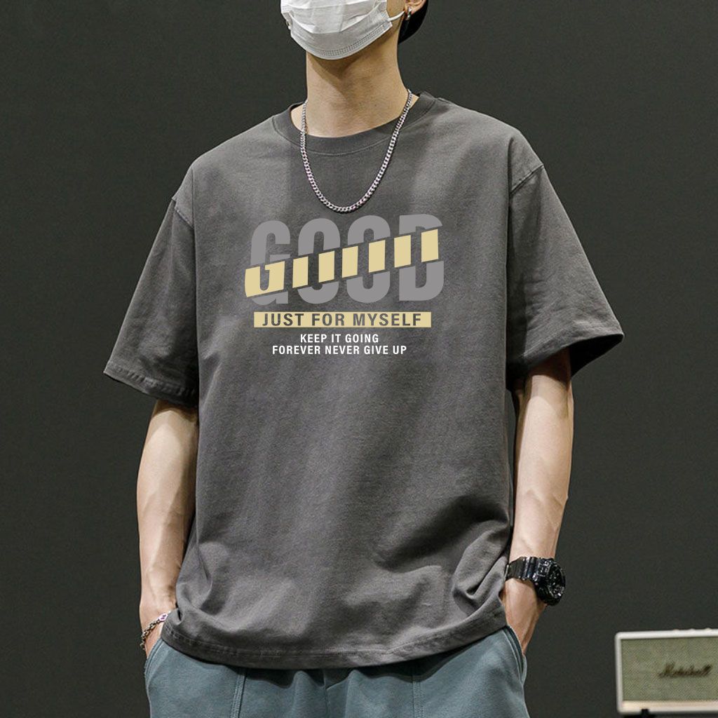 Good Pattern Men's Short Sleeves T-shirt O-neck Cotton Casual Pullovers Tee