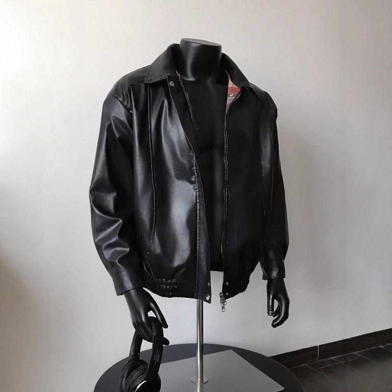 Унисекс высококачественная клетчатая кожаная куртка - Двусторонняя, универсальная, коллекция Осень/Зима XL (65-70 kg)