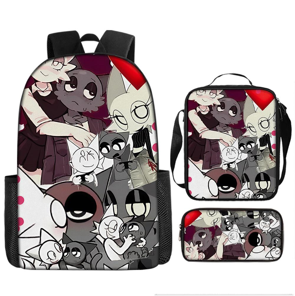 Sprunki Rhythm Box Backpack Primary School Third and Fourth Grades Lightweight Student School Bag