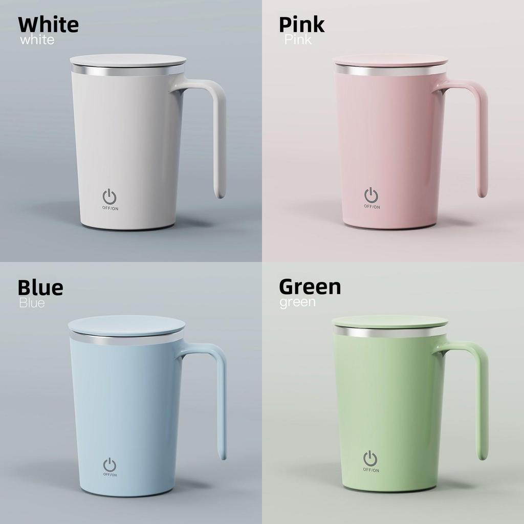 Moderner minimalistischer Kaffeebecher mit USB-Ladefunktion und magnetischem Rührwerk für Büro und Zuhause