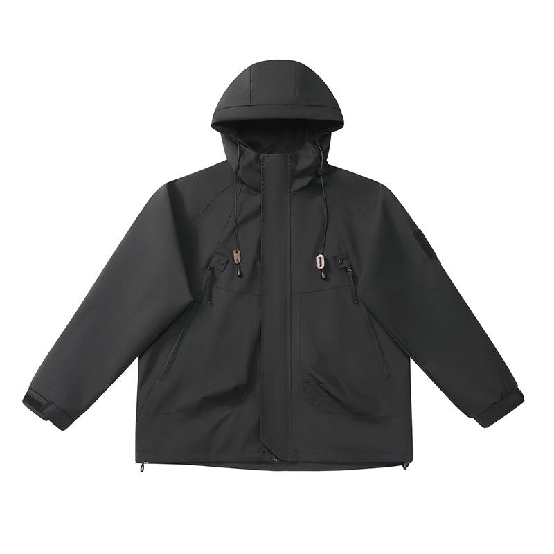 Spring and Autumn Jackets for Couples, Windproof and Waterproof Hooded Jackets, Outdoor Camping, Fishing and Mountaineering Clothes