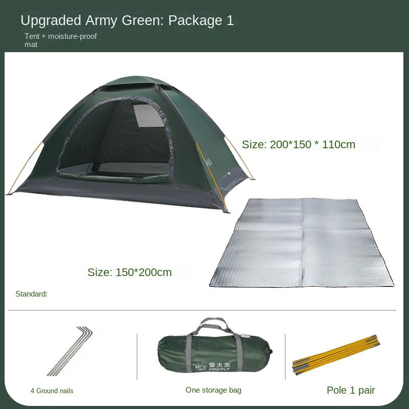 Utendørstelt 2-3-4 personer enkelt dobbelt tykt regntett håndtilpasset utendørs camping Ultra-lett myggsikker