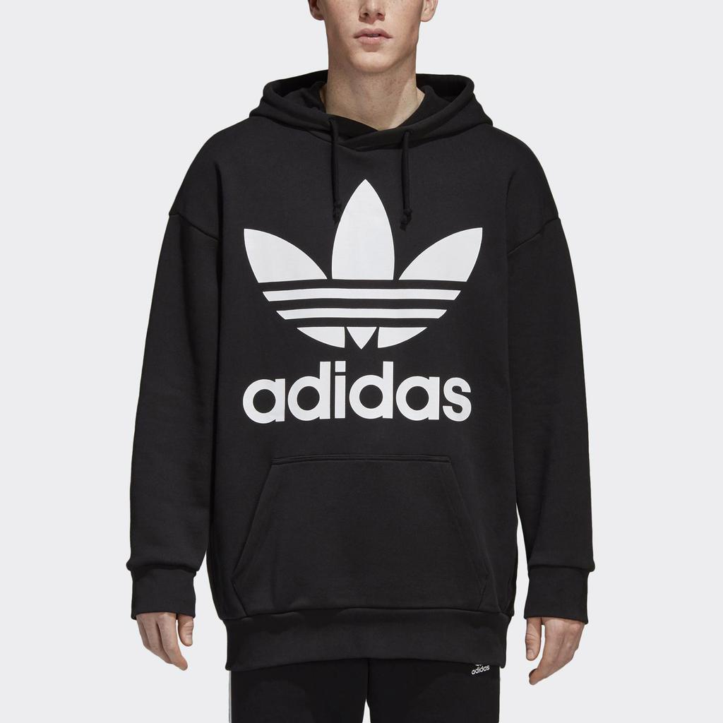 Adidas Originals Trefoil Oversized Hoodie Men Tops Black CW1246