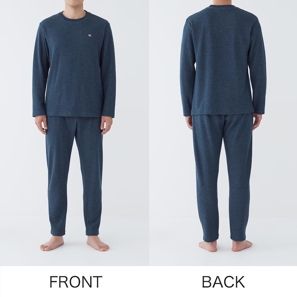 Room Wear Long Sleeve Long Pants Cardboard Knit [Champion] Men's Gray_OM8503