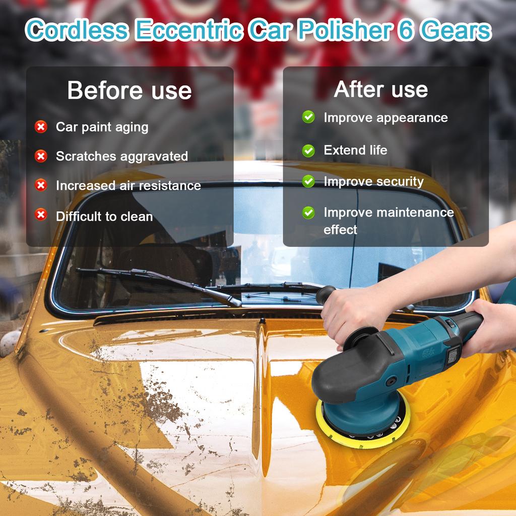 150mm Brushless Motor Cordless Orbital Sander Wood Grind Tool Electric Car Polisher