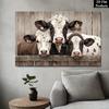 Three Farm Animals, Black and White Cows, Stacked In A Unique Formation, Perfect for Decorating Bedrooms, and Enhancing Autumn and Winter Home Decor