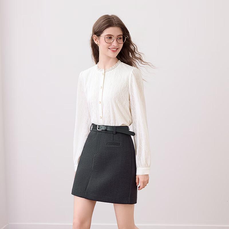 Betu Women's A-Line Short Skirt with Belt