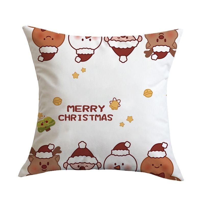 Merry Christmas Tree Throw Pillow Cover, Festive Embroidered Cushion Case for Home Decor