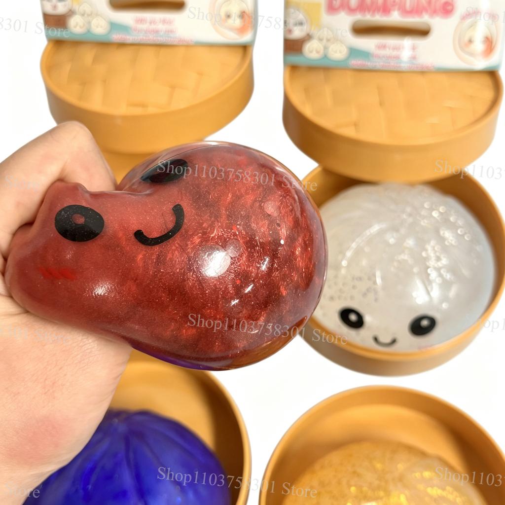 New Colorful Dumpling Squishies Stress Balls Reusable Low Rebound Decompression Toys Dough Ball Unique Home Decoration Gifts