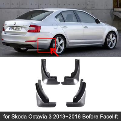 Set Car Mud Flaps For Skoda Octavia 3 A7 2013-2018 Sedan Mudflaps Splash Guards Mud Flap Mudguards 2014 2015 2016