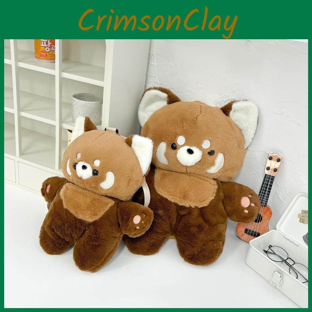 Plush Raccoon Cartoon Doll Backpack Outdoor Shoulder Bag Children Gift Festival