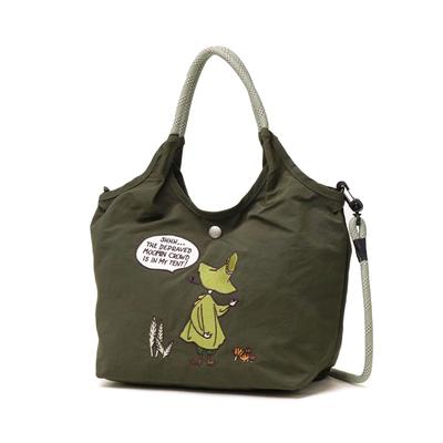 Embroidered Design Tote Khaki [Moomin] 2-way Bag, Bag, 4L, RMPK-02,