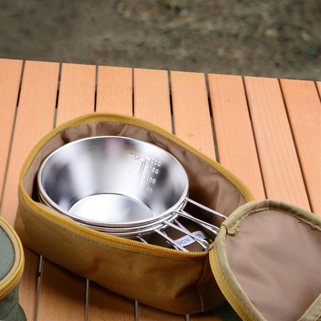Tableware Storage Portable Cup Travel Cutlery Storage Bag Organizer Utensil Storage Bag Camping Bowl Bag Picnic Bowl Bag