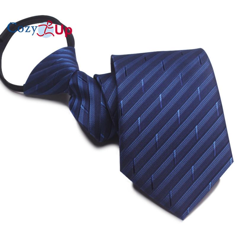 

Чоловіча краватка в смужку, звичайні регульовані краватки на блискавці для чоловіків ідеальний вибір для подарунків