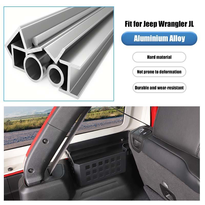 Car Tail Box Multifunctional Storage Box Organizer Metal Container For Jeep Wrangler JL 2024 Up 4-Door Version Interior Stowing Tidying Accessories