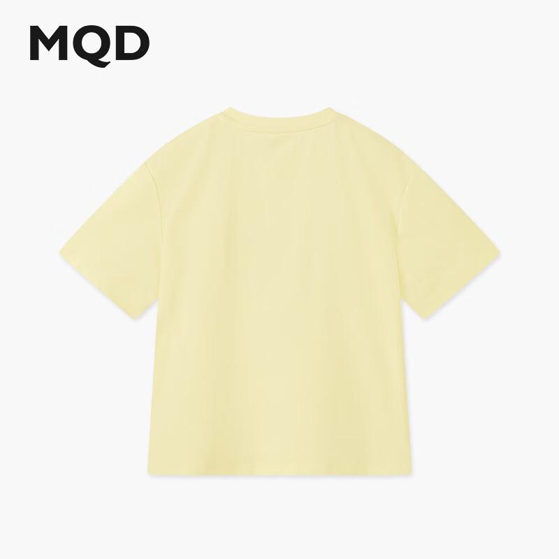 MQD Girls  Preppy Cartoon Letter Short Sleeve T-Shirt 150cm