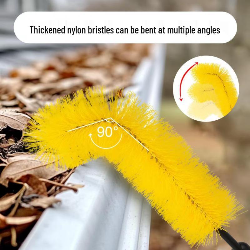 Long-Handle Roof and Gutter Cleaning Brush for Leaves