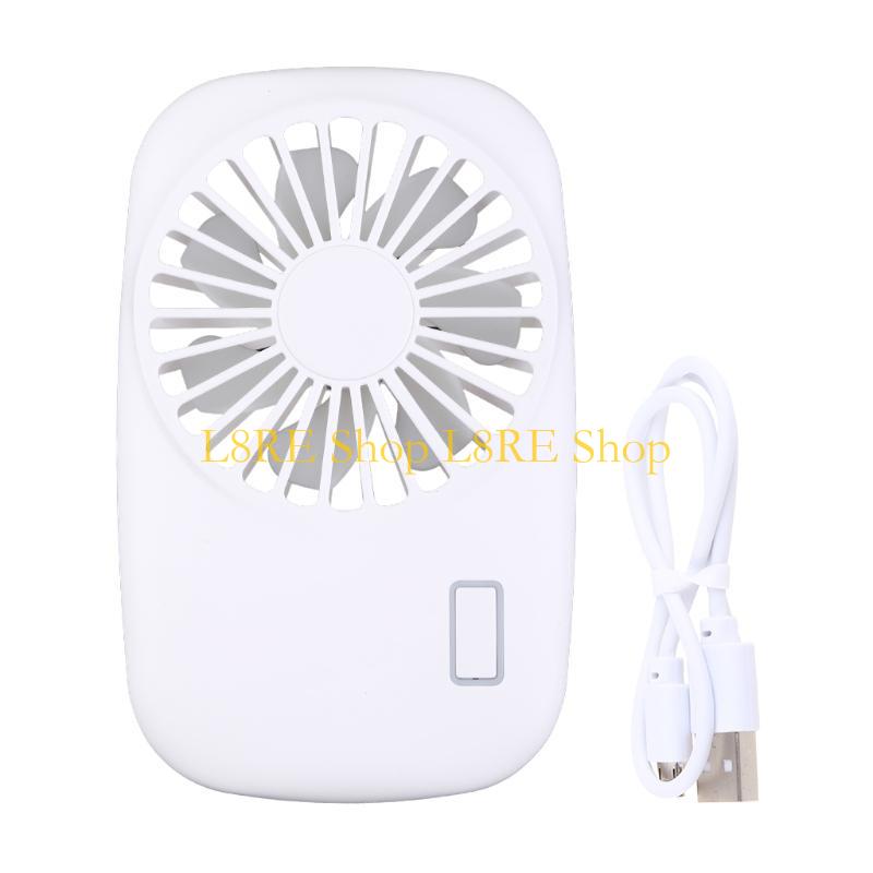 L8RE Summer Portable Mini Fan 2 Speed Adjustable Fan USB Rechargeable Desk Handheld белый